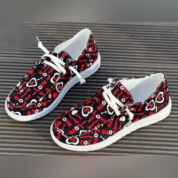 Unbranded Valentine’s Day Heart Shoes- Size 42-Fits Women’s Size 9 - Picture 4 of 6